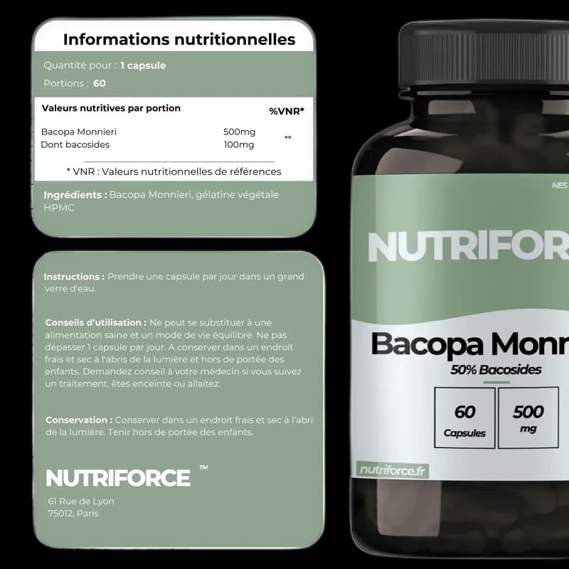 Nutriforce Bacopa Monnieri