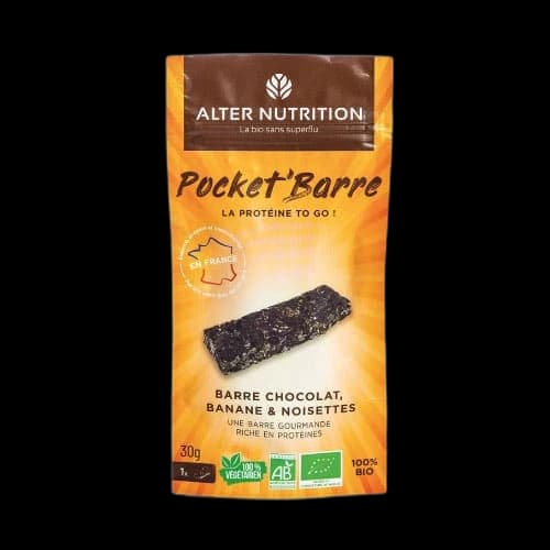 Alter Nutrition Barre proteinee bio chocolat, banane et noisettes