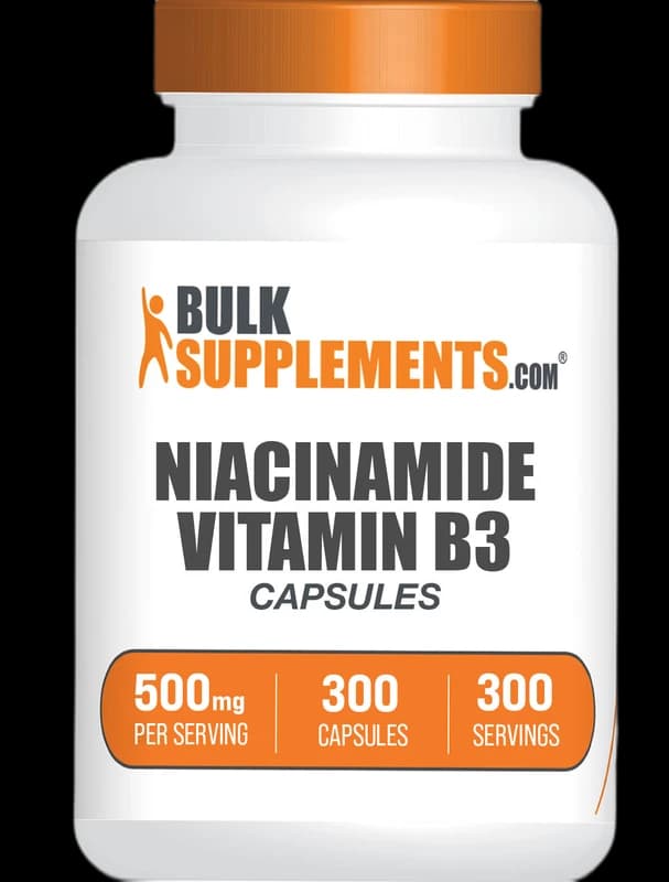 BulkSupplements Capsules de niacinamide (B3)