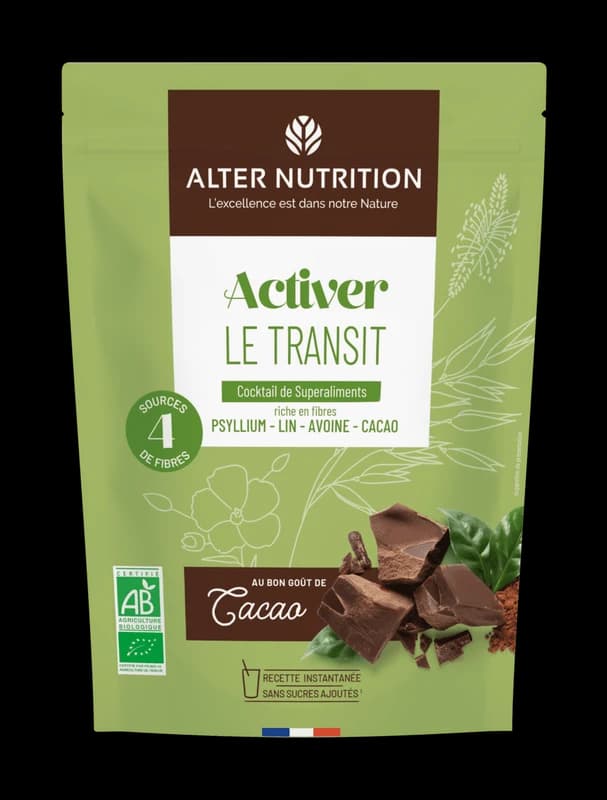 Alter Nutrition Cocktail Bio de super aliments Spécial transit intestinal au psyllium