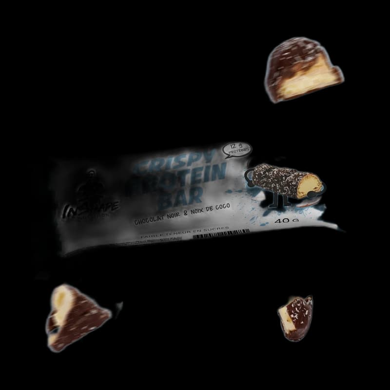 InShape Nutrition Crispy Protein Bar Chocolat noir coco