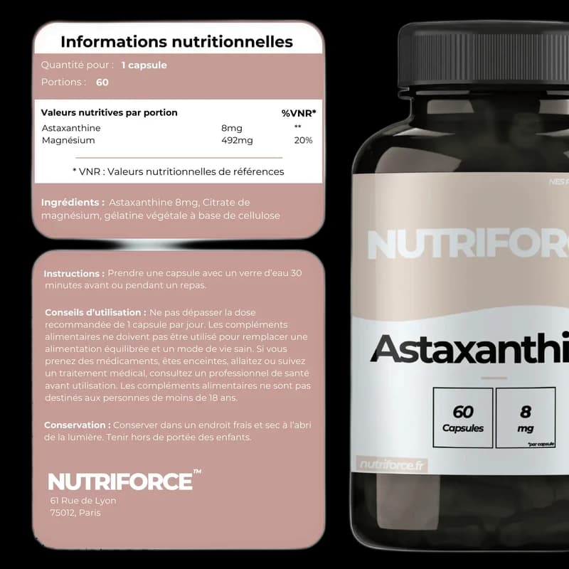 Nutriforce Astaxanthine 8mg