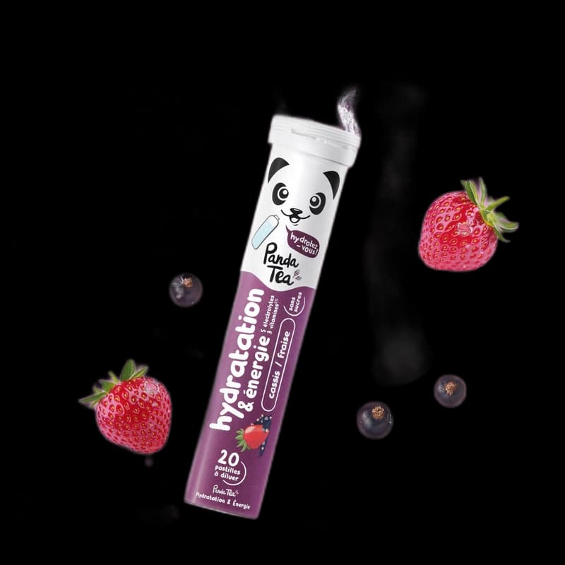 Panda Tea Pastilles Hydratation & Énergie - Cassis-Fraise