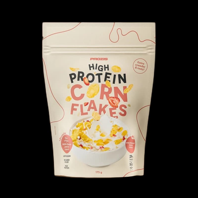 Prozis Pétales de Maïs Protéinés - Fraise-Chocolat Blanc 175 g