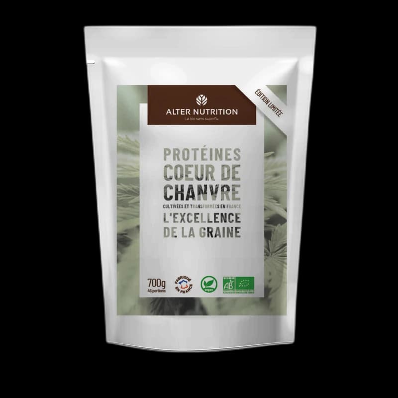 Alter Nutrition Protéines de cœur de chanvre bio blanche