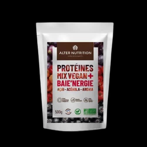 Alter Nutrition Protéines Mix vegan bio Baie'nergie açaï acérola aronia
