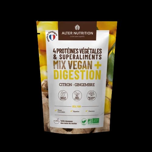 Alter Nutrition Protéines Vegan bio détox citron gingembre