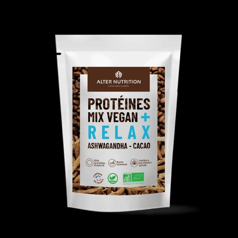 Alter Nutrition Protéines végétales à l'ashwagandha et au cacao