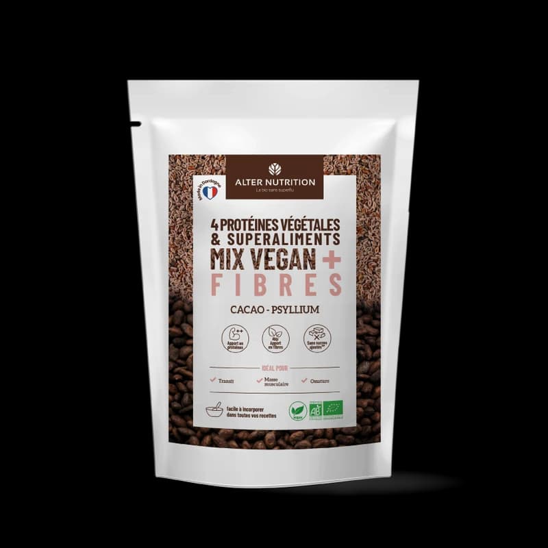 Alter Nutrition Protéines végétales psyllium et cacao bio
