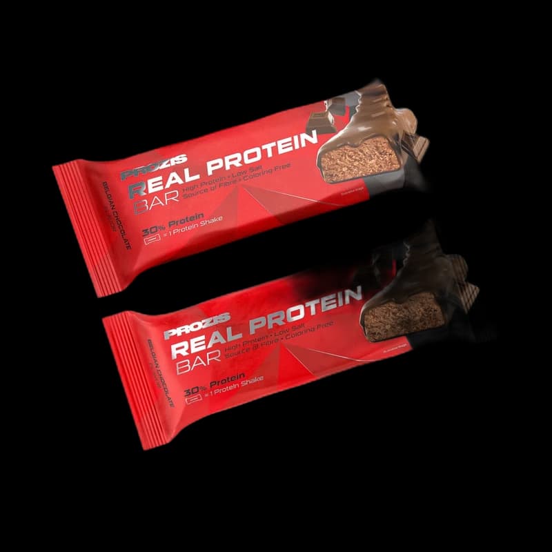 Prozis Real Protein Bar - Belgian Chocolate x 2