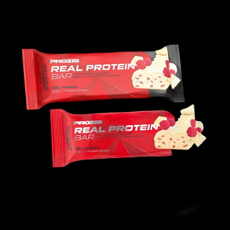 Prozis Real Protein Bar - White Chocolate & Raspberries x 2