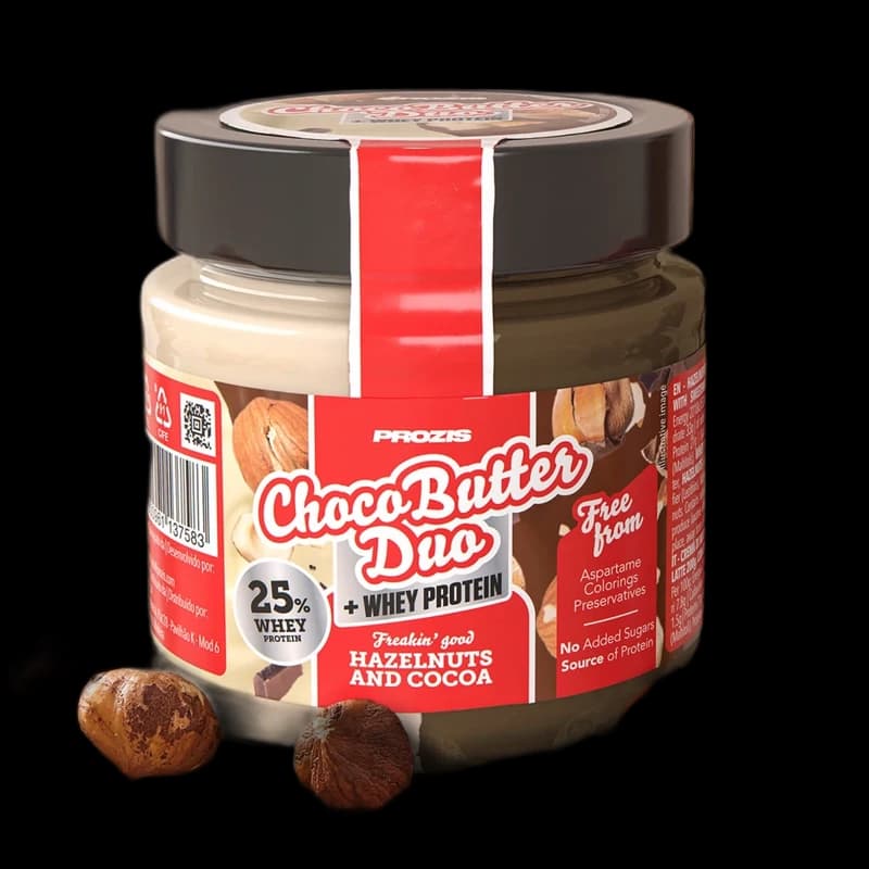 Prozis Whey Choco Butter Duo 200 g Cacao-Noisette