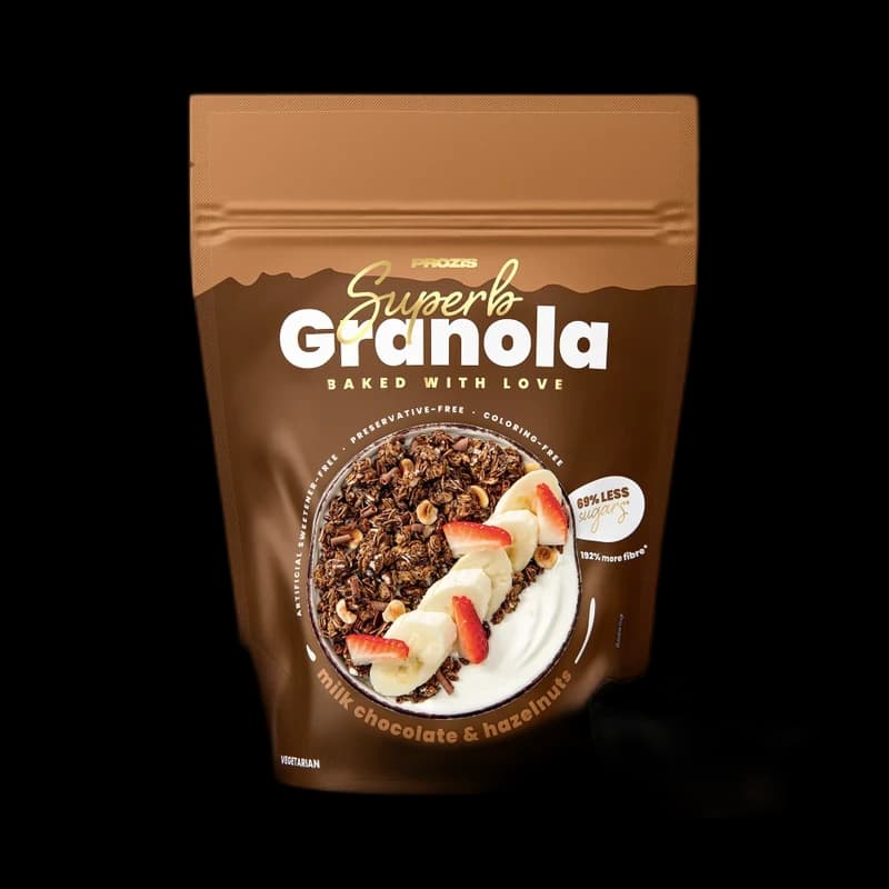 Prozis Superb Granola - Chocolat au Lait et Noisettes 275 g