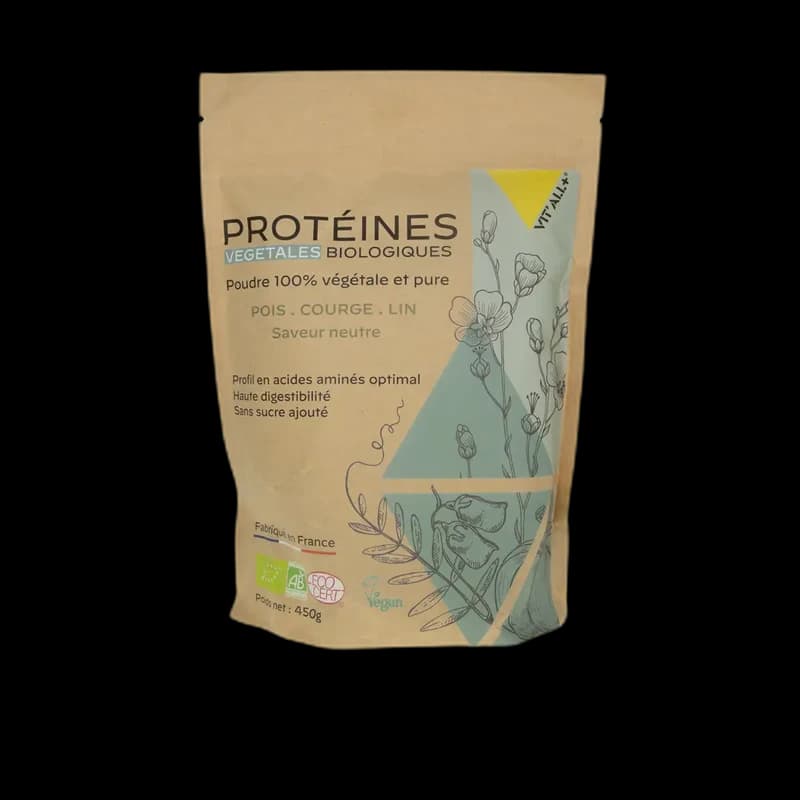VIT'ALL+ Protéines Végétales Bio – Pois, Courge, Lin