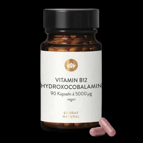 Sunday Natural Vitamine B12 Hydroxocobalamine 5000µg
