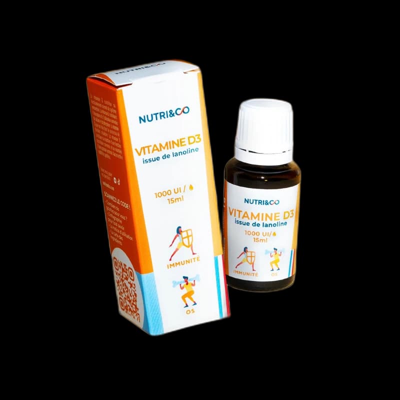 Nutri&Co Vitamine D3 Lanoline 1000 UI huile