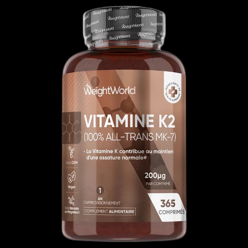WeightWorld Vitamine K2 MK7 200µg 365 comprimés