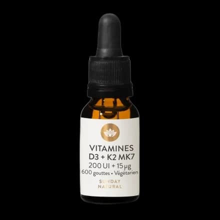 Sunday Natural Vitamine D3 K2 MK7 (gouttes 600)
